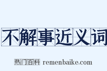 不解事近义词是什么意思的图片